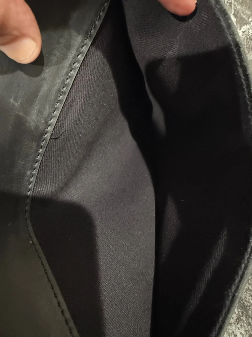 ABLE Black Leather Envelope Clutch